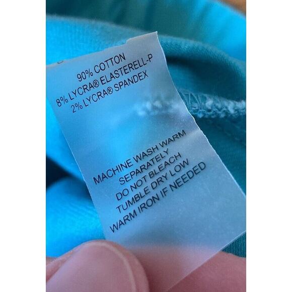 Soft Surroundings Elastic Waist Snap Leg Pants Size Medium Women’s Light Blue - Picture 5 of 9